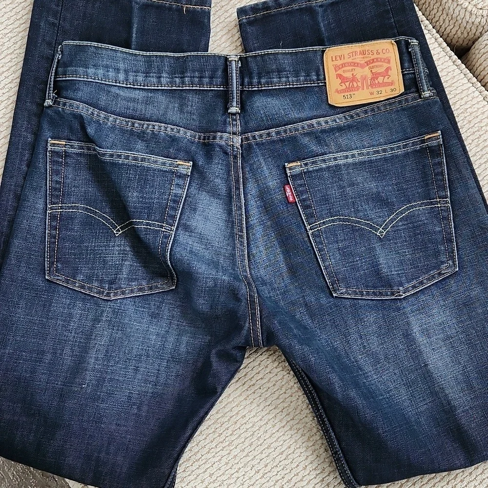 Levi's Blue Straight Jeans Classic Denim, 32x30, Like New
